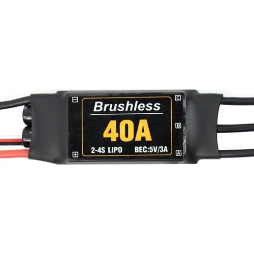 JMT 40A Brushless ESC Drone Helicopter FPV Parts Multicopters Speed Controller Brushless ESC Durable Components RC Accessories