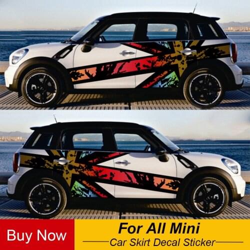 Both Side Union Jack Car Door Side Decal Sticker for MINI Cooper F54 F55 F56 F60 R55 R56 R60 Countryman Car Styling Accessories