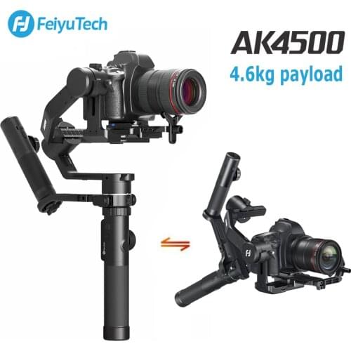FeiyuTech AK4500 3-Axis Handheld Gimbal DSLR Camera Stabilizer Kit for Sony Canon Nikon 4.6kg payload with Remote Follow Fcous