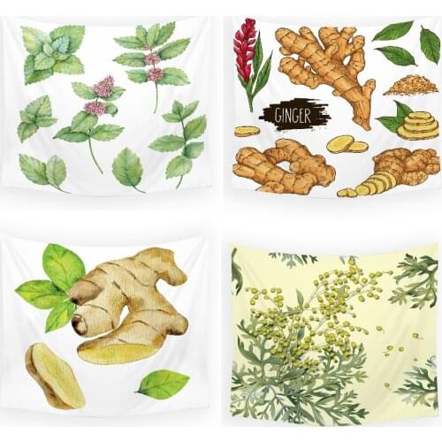 Ginger flower leaves dorm room decor tapestry wall tye dye tapestry macrame wall hanging Room decor Wall tapestry one direction