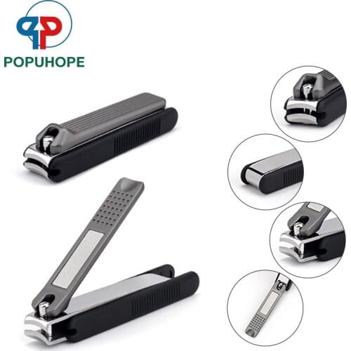 Innovative Stainless Steel Manicure Pedicure Tools Integrated U Shape Nail Clipper With Drawer-Type Rubberized Cover
