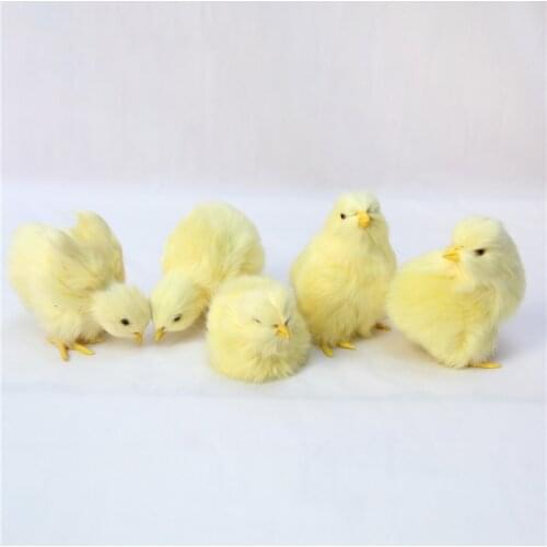 Simulation Plush Chick Toy Easter Realistic Furry Animal Doll Children Cognition Chicken Model Figurine Kids Birthday Xmas Gift