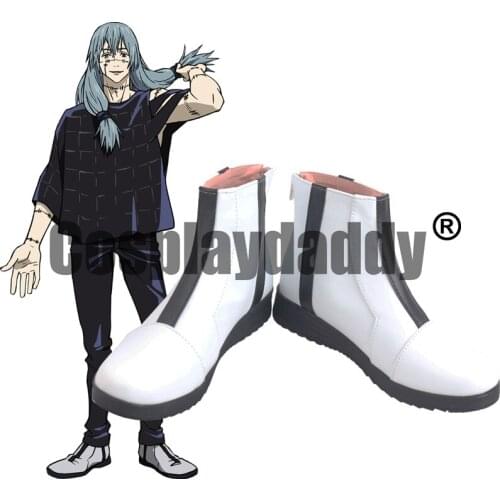 Jujutsu Kaisen Cursed Spirit Jurei Mahito Anime Manga Cosplay White Shoes Ankle Boots S008