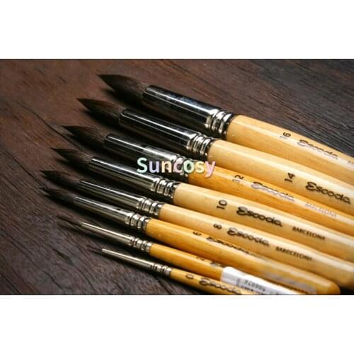 Escoda CERAMIC 5506 Art Paint Brush, Bristles Are of Uniform Thickness, for Watercolor Painting , Ceramics, Glass Cover Color