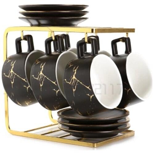 Coffee cup dish Italian coffee cup ins exquisite high-grade ceramic cup set with cover and spoon