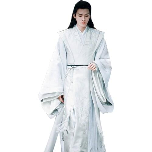 Chinese Anime Word of Honor Cosplay Wen Kexing Costume Mens White Hanfu Outfit Halloween Carnival Fancy Party Dress Custom Made
