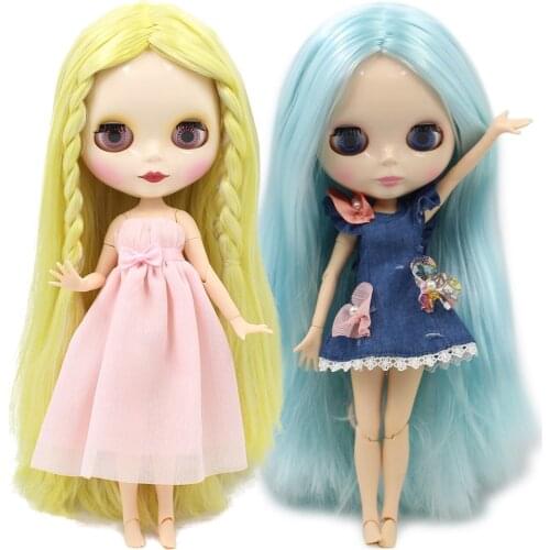 ICY DBS blyth doll white skin joint body shiny face matte face 1/6 bjd toy 30cm nude doll girls gift