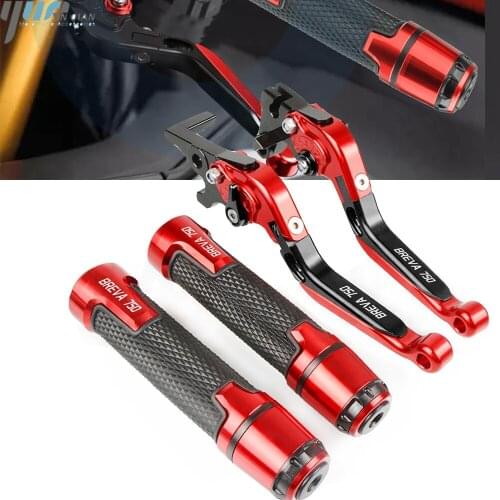 Motorcycle Adjustable Brake Clutch Levers Handlebar Grip Handle Hand Grips For MOTO GUZZI BREVA 750 BREVA750 2004-2007 2008 2009