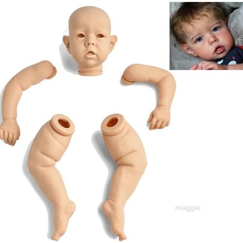 20 Inches Kit For Baby Lifelike Newborn Cute Baby Liam Reborn Baby Doll Vinyl Unpainted Unfinished Doll Parts DIY Blank Doll Kit