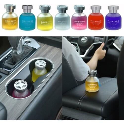 Car Perfume Ornaments Perfume Car Accessories Refillable Glass Air Freshener Perfume Bottle for Cars Decors 7 Fragrances