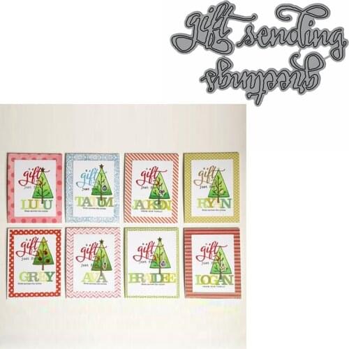 Greetings Sending Gifts Words Die Cuts For Card Making Words dies scrapbooking metal cutting dies new 2019