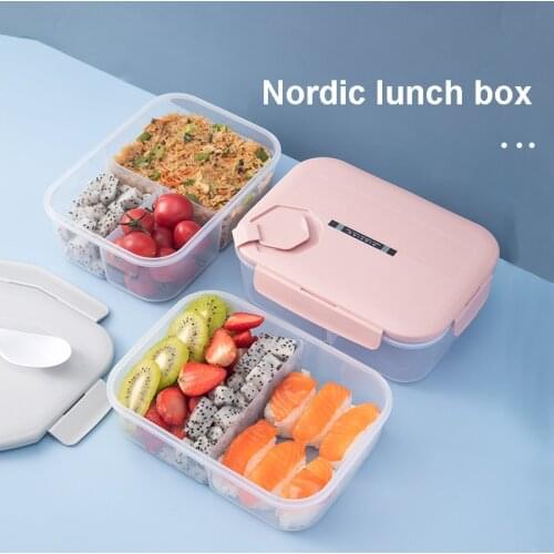 Transparent lunch box for kids japanese snack box food container storage Breakfast cake Boxes Portable Outdoor bento box
