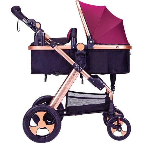 Luxury 3 In 1 Baby Stroller High Landscape Baby Carrier Big Space for 0-36 Months Baby Car Seat Car Seat Stroller