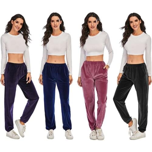 SAYFUT Women's Velvet Trousers