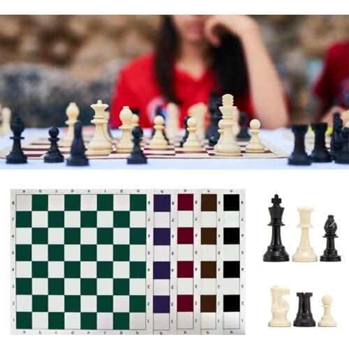 Chess Triple Weighted Pieces and Mousepad Board Chess Set