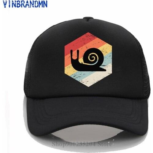 2021 New Summer Collection Retro 70s Snail Icon unisex hat Funny Vintage Snail sun hat Male Snail is my Spirit animal cotton hat
