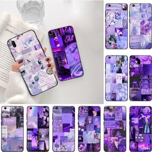 Purple Love Aesthetic Art Girly Soft Silicone TPU Phone Cover For Vivo Y91c Y17 Y51 Y67 Y55 Y93 Y81S Y19 V17 vivos5