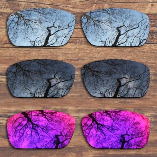 ToughAsNails 3 Pairs Black.Silver.Midnight Sun Polarized Replacement Lenses for Oakley Fuel Cell OO9096 Sunglasses