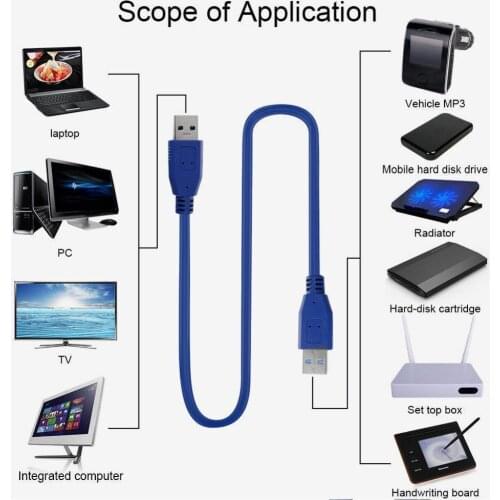 Usb 3.0 Extension Cable A-type Male To A-type Male 0.6m Speed Cable Fast Radiator Computer Cable Interface Usb USB V9K9