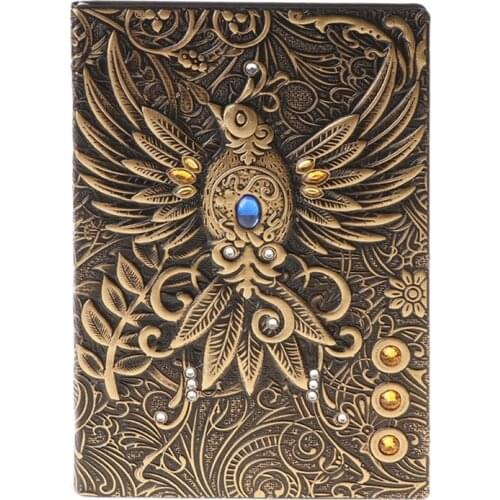 Vintage Retro The Phenix Long Life Bird Theme Lined Paper Note Book 100 Sheets Journal School Office Supplies