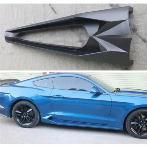 High Quality Unpainted ROCKER PANELS SIDE BODY SKIRTS KIT LIP COVER FOR FORD MUSTANG 2015 2016 2017 2018 2019 2020 2021