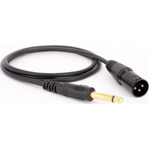 XLR 3 Pin Plug To 6.35mm (1/4") Male Mono Jack Plug Cable High Quality Microphone Cord for Pro DJ Stage