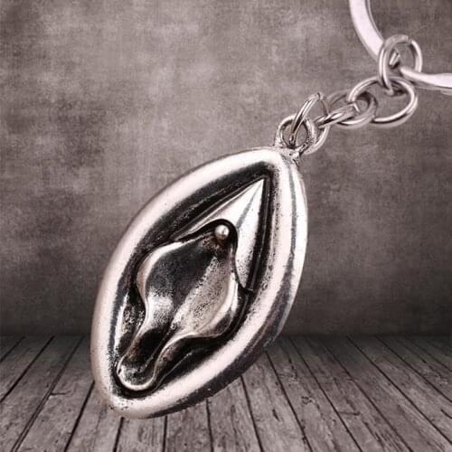 Ladies Sexy Metal Carving Personalize To Attract Gifts To Hang The Female Genitall-Key Chain Female Genital Gift Jewelry Car Key