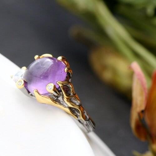 925 silver mustard Fortune pavilion silver wholesale With natural stone ring by hand Female fashion