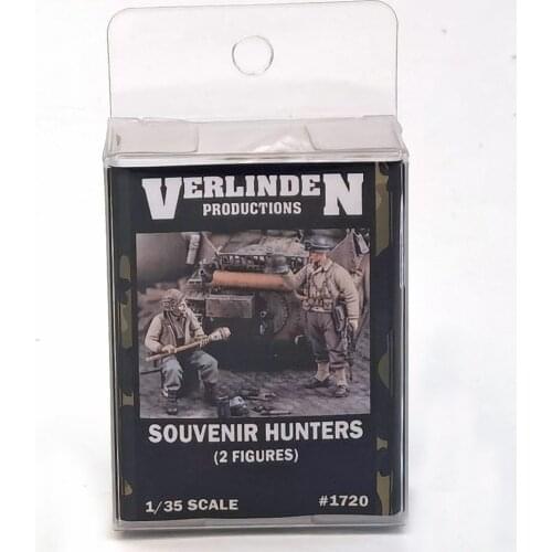 1/35 Scale Souvenir Hunters US Soldiers w/German Equipment (2 Figures/Set) VERLINDEN #1720 Resin Kits Unassembled Uncolored