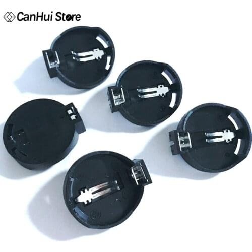 10pcs Portable CR2032 CR2025 General Button Battery Clip Holder Box Case Black Battery Seat Battery Holder 2032 Holder Socket