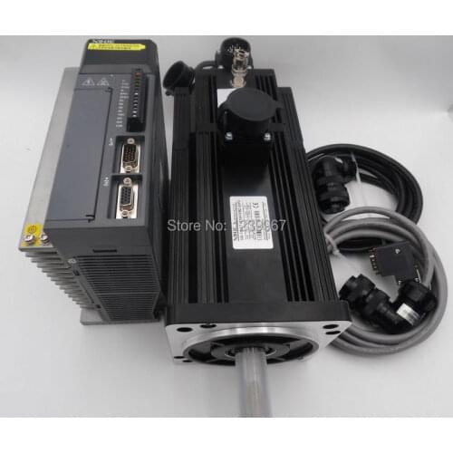 2.3KW 15Nm 1500rpm Brake AC Servo Motor Drive kits with 3M cable 220V 130mm MS-130ST-M15015BZ-22P3+DS3-22P3-PQA CNC