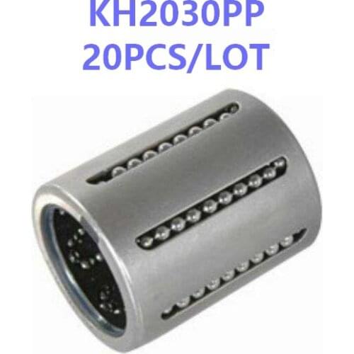 20pcs/lot KH2030PP mini linear ball bearings pressing linear bushing cnc router parts 20*28*30mm