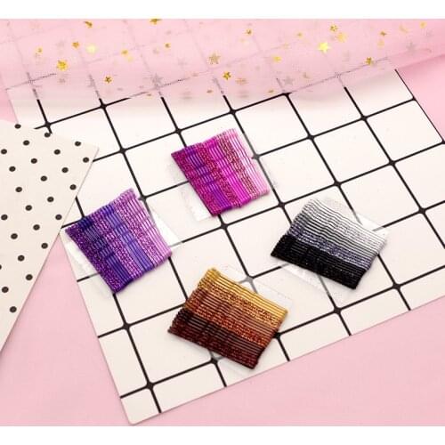 24PCS Women Decorative Hair Accessories Candy Hair Clips Wavy Bobby Pins for Girl Daily Use Wedding Party Hair Maker Styling