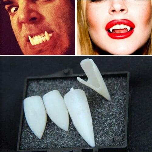 4 pcs Halloween Vampire Fangs Cosplay Fangs Horrific Dentures Teeth For Knight Ghost Devil Fake Fangs Props 5Z