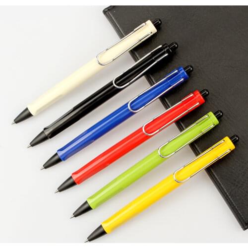 6pcs Mixed Color JINHAO 598 Retractable Gel Ink Pen 0.5mm Black Ink Silver Hollow Out Clip Click Neutral Pens School Supplies