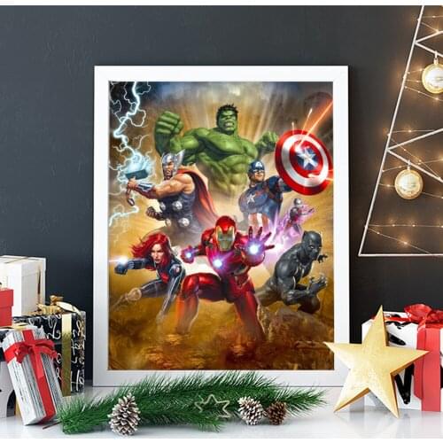 Disney Diamond Painting Cartoon Revenge Hero 5D DIY Diamond Embroidery Mosaic Full Square Round Cross Stitch Kits Home Decor