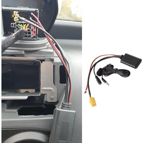 Car Radio 6Pin Mini ISO AUX IN Replacement 3.5MM Audio Bluetooth 5.0 Microphone Cable for Fiat Bravo Panda Punto