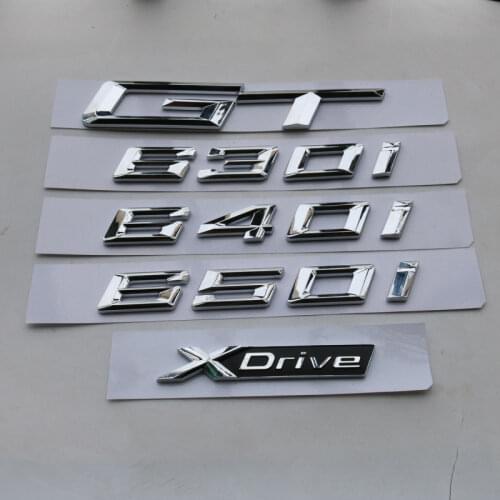 3D for Bmw 6 Series 640i 650i 630i 640d 630d Xdrive GT Rear Boot Tailagte Lid Number Lettering Decal Car Badge Emblem Logo