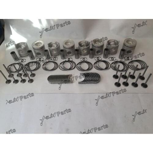 Free Shipping Ef750 Pistonr Kit With Engine Bearing & Valves For Hino Engine
