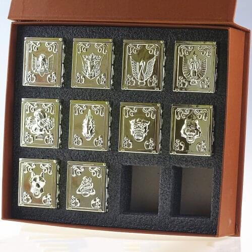 Saint Seiya Shun Bronze Armor PVC 10pcs Pandora Box Plating Sruface Collections Model Toys