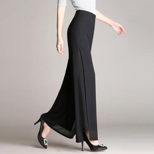 Modern Dance Wide-legged Trousers Lady Ballroom Dance Trousers Girls Latin Dance Pant Square Dance High-waisted Pant B-6885
