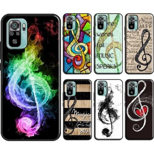 Music Note Musical Treble Clef For Xiaomi Redmi Note 9 Pro 10 7 8 9S 8T Cover For Redmi K40 9 9C 9A 7A 8A 9T Phone Case