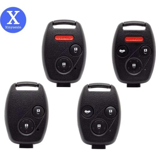 Xinyuexin 2 3 4 Buttons Remote Car Key Shell Head Case Fob for HONDA Civic Accord CRV Pilot Fit Insight Ridgeline No Blade Case