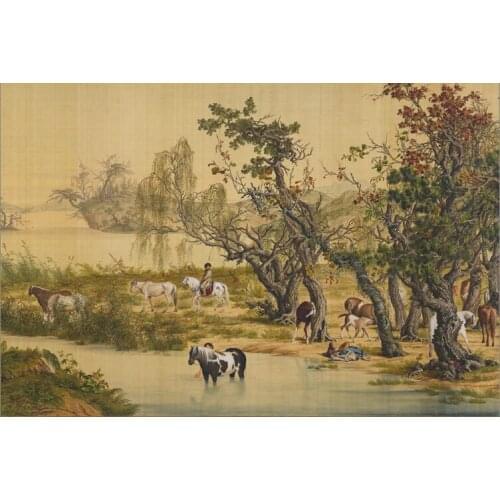 Horse map The wooden puzzle 1000 pieces ersion jigsaw puzzle white card adult childrens educational toys