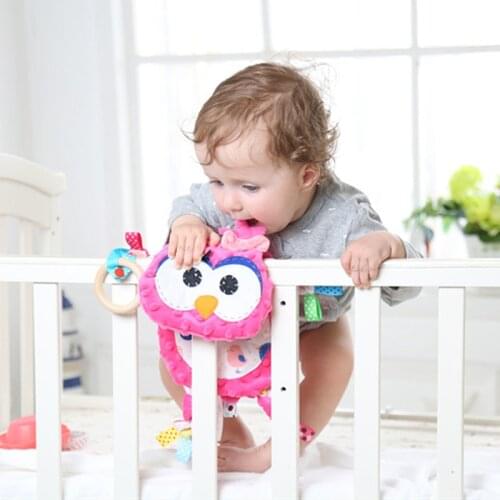 Baby Toys 0-12 Months Appease Towel Soft Animals lion/Elephant/dinosaur/owl/dog Plush Toy Infant bed crib Hanging Newborns