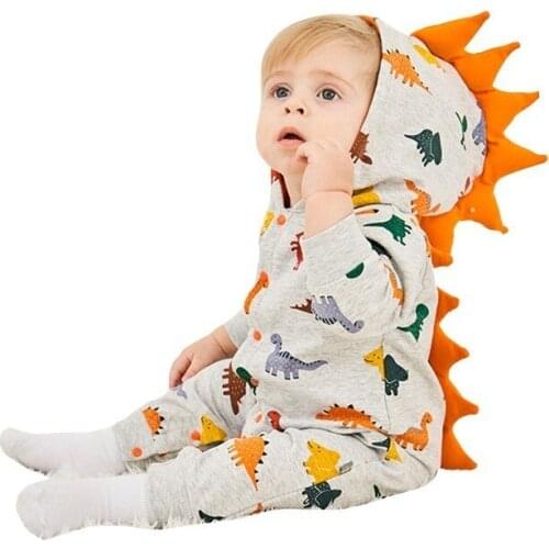 Baby Dinosaul Cotton Romper Toddler Boy Girl Fashion Spring Autumn Costume Long Sleeve Outwear Rompers Newborn Sleeping Clothes