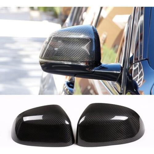 For BMW X5 F15 G05 2014-2019 exterior rearview mirror protective cover real carbon fiber car accessory decoration