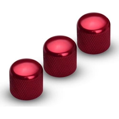 3PCS Electric Guitar Bass Replacement Parts Tone Volume Control Knobs Cap Red Guitar Parts & Accessories