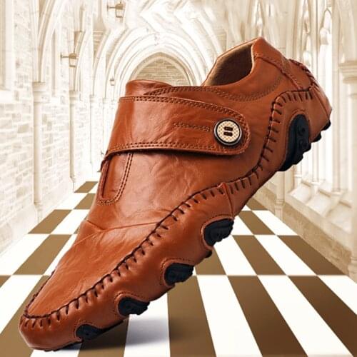 Fashion Mens Walking Shoes Male loafers Man PU Leather Shoes Outdoor Moccasins Driving Footwear Dress Office Shoes Size 37-47