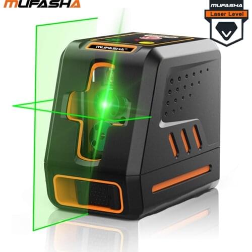 MUFASHA Laser Levels 2 Lines Red Green Level Can Use Level Receiver Light Adjustablet Stand and Big Clamp